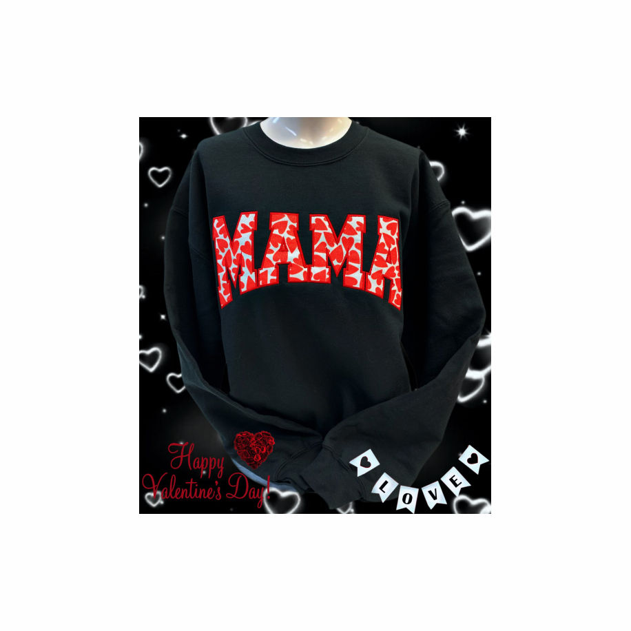 出産祝い SWEATSHIRT CREWNECK VALENTINE MAMA | PLUS HEADGEAR CCE 健康アクセサリー